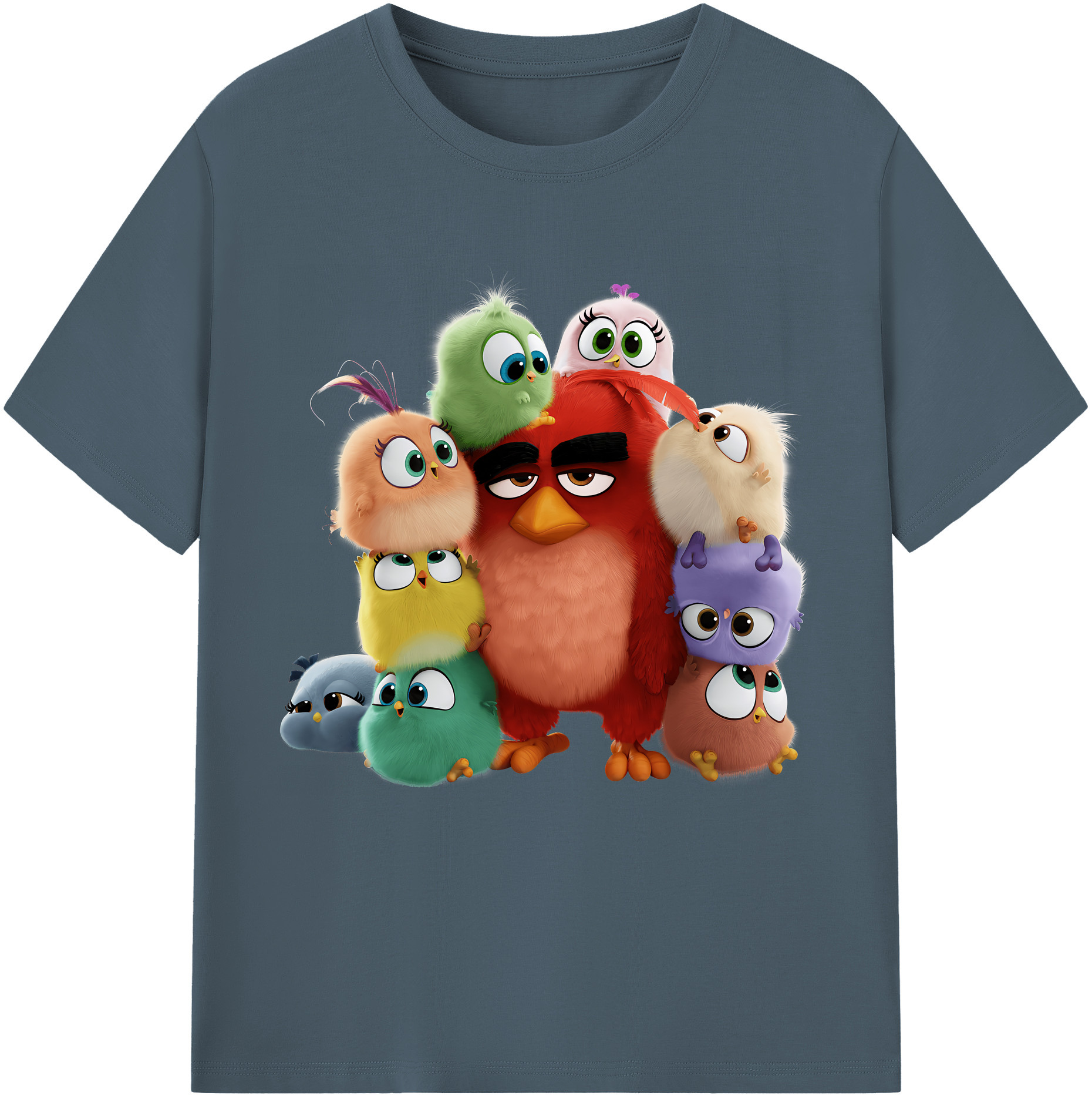 （画像用） Angry Birds アングリーバード 綿100％半袖Tシャツ（フロントプリント）